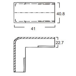 Angulo Externo PVC 40X25