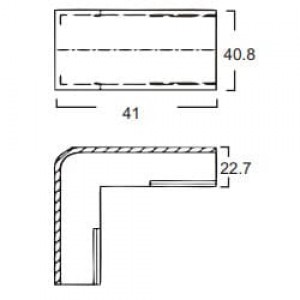 Angulo Externo PVC 40X25