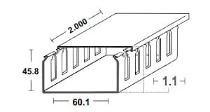 Canaleta Ranurada 60X40