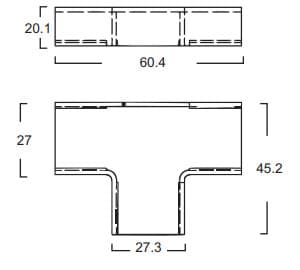 Derivación en T PVC 25X25 Acme