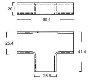Derivación en T PVC 22X15 Acme