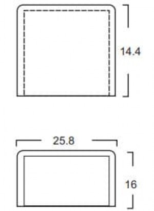 Tapa Final PVC 22x15 Acme