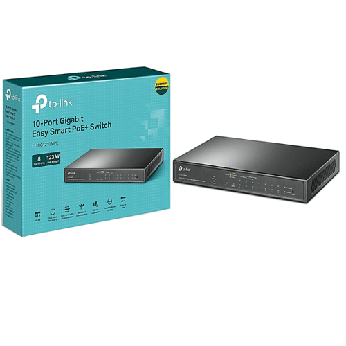 Tp-Link Sw Giga de 10 Puertos con 8 Poe+ 1 Puerto Combo Sfp o Rj45 Administrable