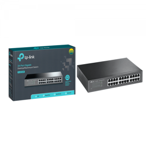 Tp-Link Switching & Routing Switches 24 Puertos Giga, Caja de Acero Rack