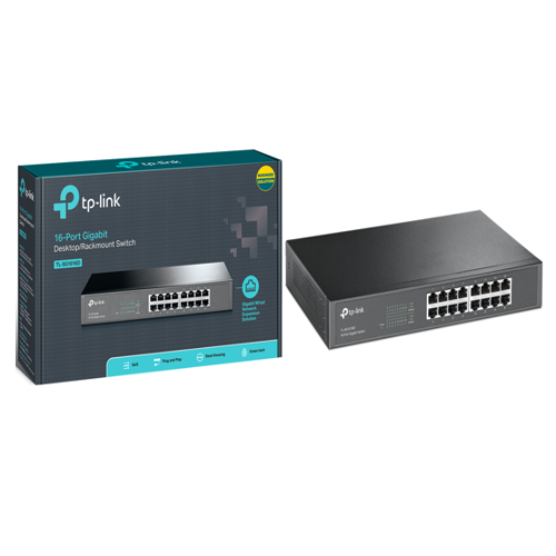 Tp-Link Switching & Routing Switches 16 Giga, Caja Acero de 13 Pulgad,Montaje Rack