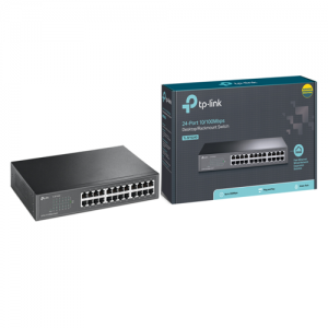 Tp-Link Switching & Routing Switches 24 10/100M, Caja de Acero, Rack