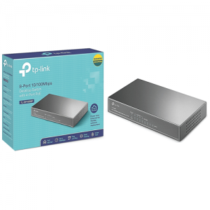 Tp-Link Switching & Routing Switches Poe 9 10/100 Incluyen 8 Puertos Poe 65 Watts