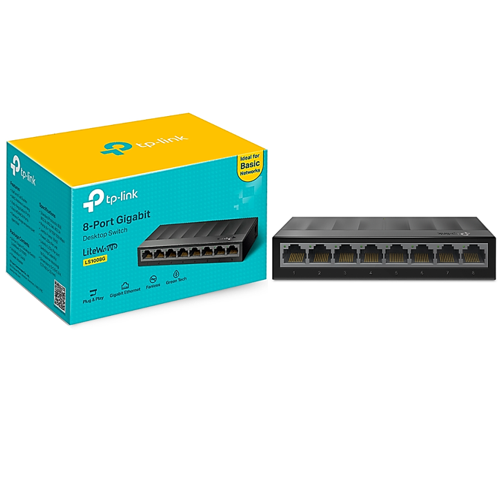 Tp-Link Switching & Routing Switches 8 Puertos Rj45 10/100 / 1000M, Plastico