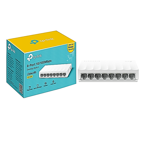 Tp-Link Switching & Routing Switches 8 Puertos 10/ 100M Rj45, Caja De Plastico