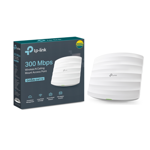 Tp-Link Wi-Fi Ap Tp-Link Eap110 Punto de Acceso y Paredes de Puerto N/Fe de 300Mbps, Qca(Atheros), 300Mb