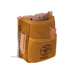 Portaherramientas en Cuero 5 Bolsillos