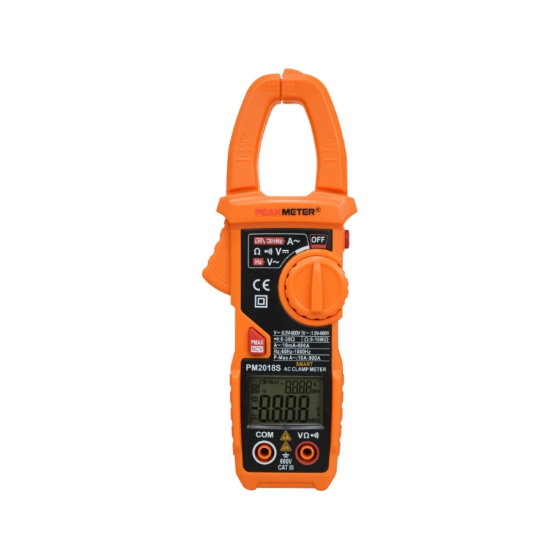 Pinza Voltiamperimetrica Digital Ac/Dc Hasta 600V, hasta 600A Ac. Auto-Medida-Rango, Ncv. PEAKMETER