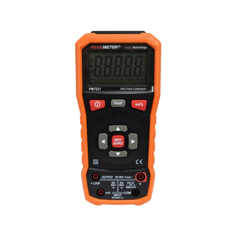Calibrador de Procesos, Generador - Medidor de 0-24Ma, 0-100Mv, 0-10V. PEAKMETER