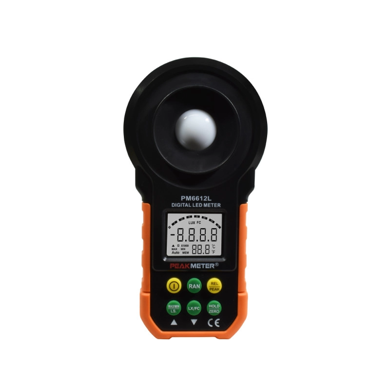 Luxómetro Digital para Iluminación LED, Rango 0-200.000Lux. Unidades Seleccionables. PEAKMETER