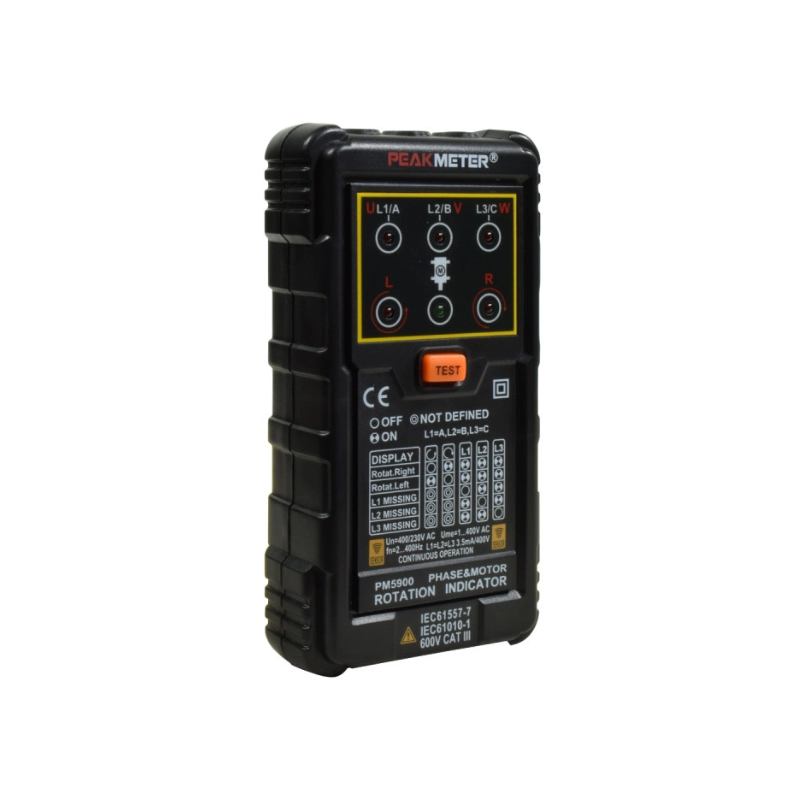 Secuencimetro, Ausencia Secuencia de Fases, Sentido de Giro. hasta 400V - 400Hz. PEAKMETER