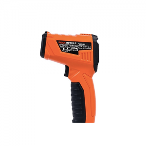 Termómetro Infrarrojo Rango -50°C - 380 °C. Alarmas por Alta y Baja. Emisividad Ajustable.