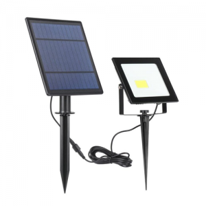 Luminaria LED Solar Tipo Estaca con Panel Solar Independiente 12W 3000K