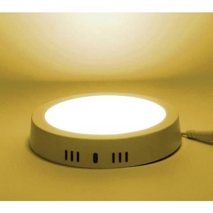 Panel LED Redondo de Sobreponer 18W Luz Calida