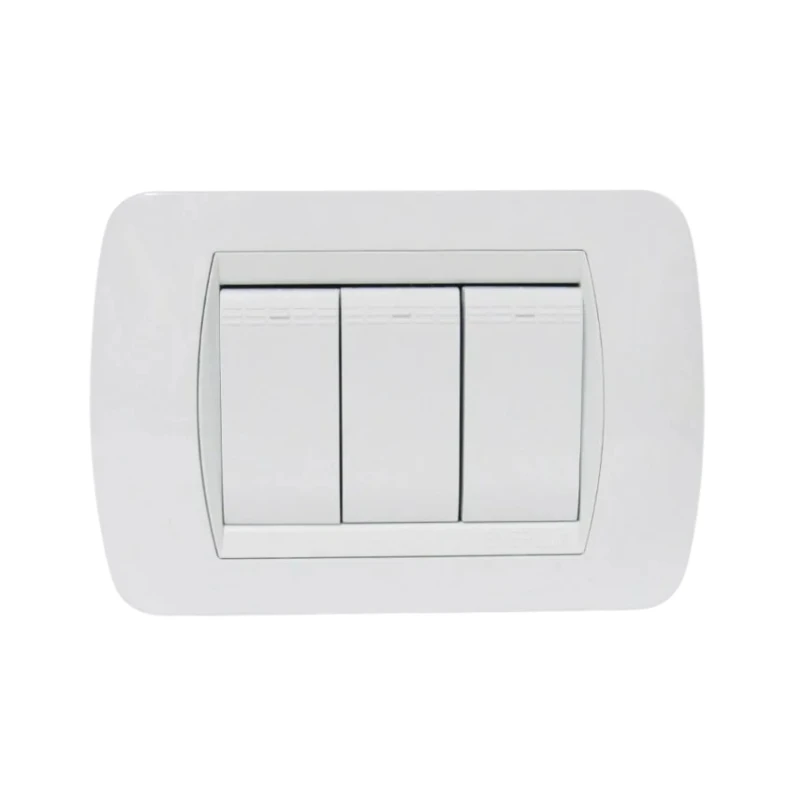 Interruptor  Enerlux Triple Conmutable Blanco