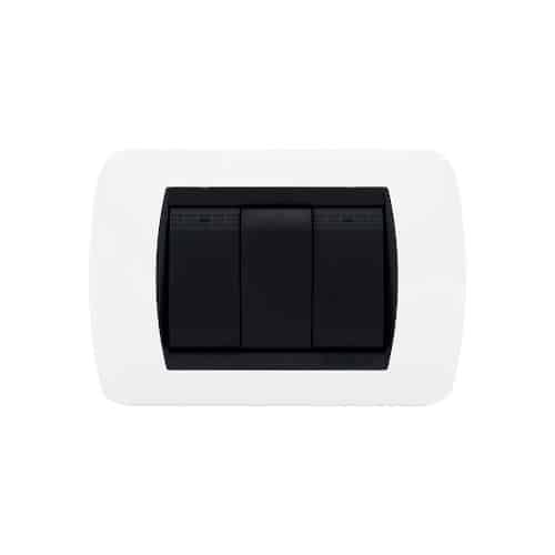 Interruptor Enerlux Doble Conmutable Blanco/Negro