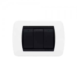 Interruptor Enerlux Doble Blanco/Negro