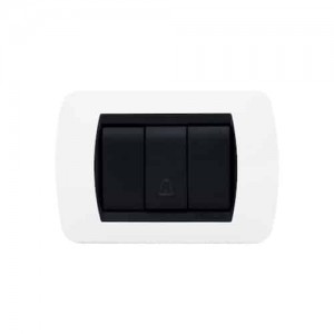 Pulsador Enerlux Timbre Blanco/Negro