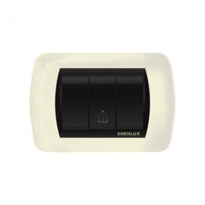 Pulsador Enerlux Timbre Blanco/Negro