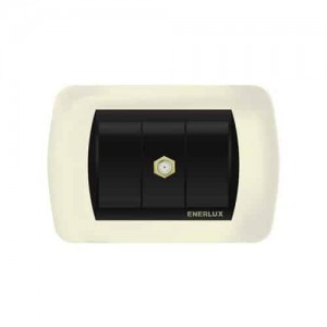 Toma Enerlux Coaxial Blanco/Negro