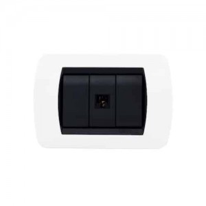 Toma Enerlux Telefonica Blanco/Negro