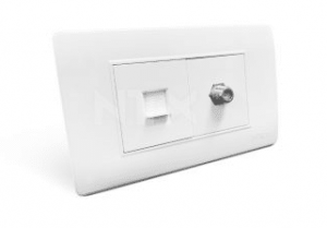 Toma Coaxial +Toma Telefonica Novatronix