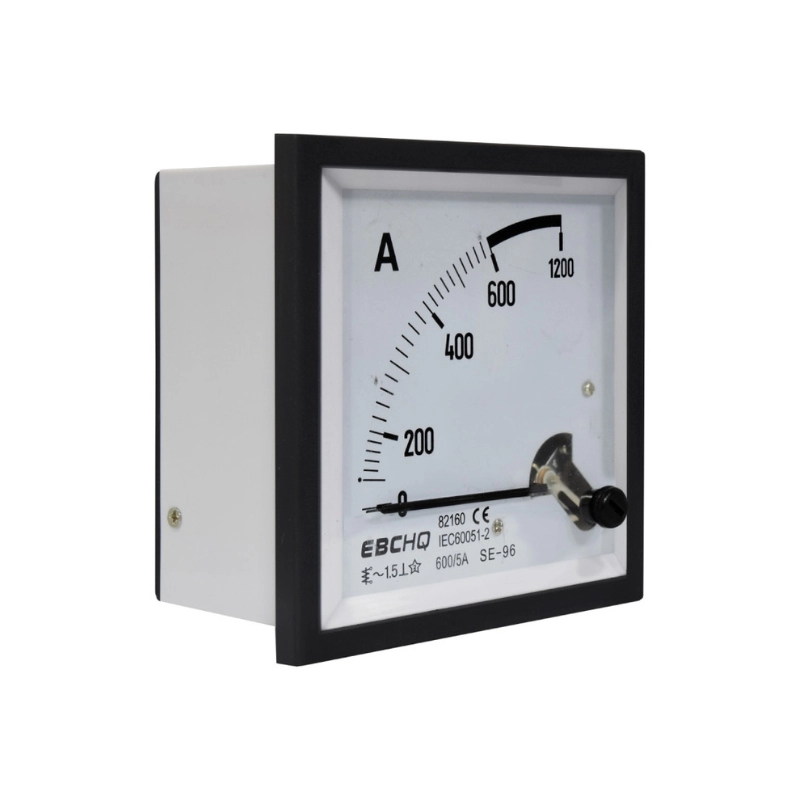 Amperímetro Ebchq Análogo 600A-Ac 96X96Mm