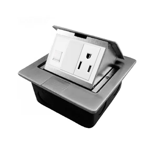 Socket de Piso Plateado Veto