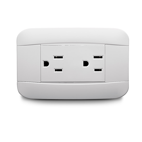 Tomacorriente Doble Americano 2P+E Veto