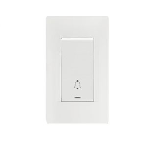 Pulsador Premium Sencillo para Timbre Vertical Blanco