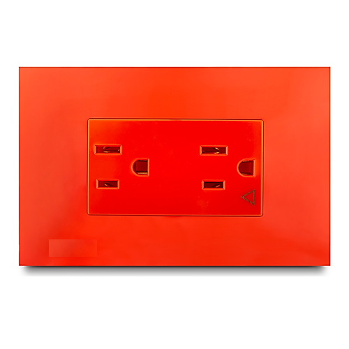 Tomacorriente Doble Americano 2P+E Aislado Veto