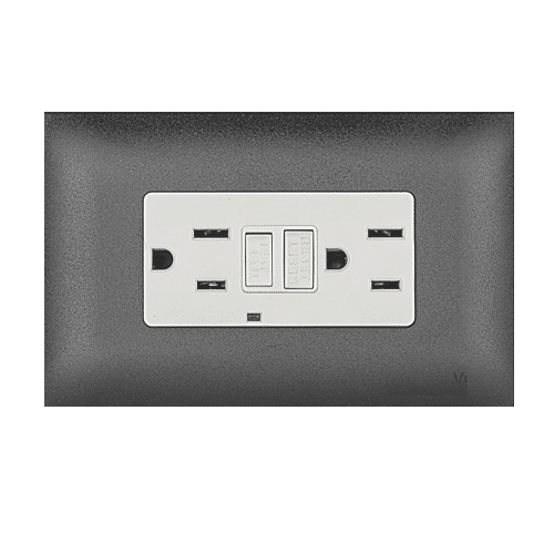 Toma Vive Doble Gfci 15a Negro