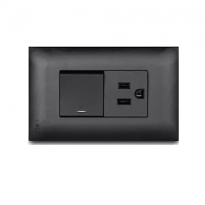 Toma Vive + Interruptor Negro