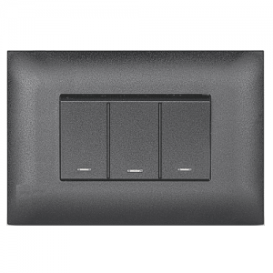 Interruptor Vive Triple Negro