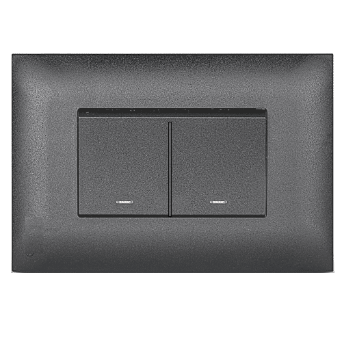 Interruptor Vive Doble No Neón Negro