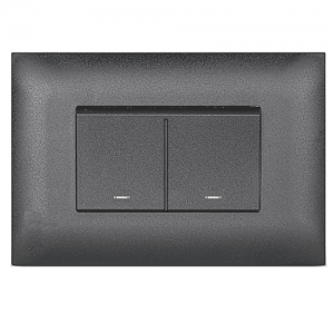 Interruptor Vive Doble No Neón Negro