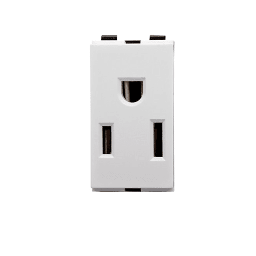 Modulo Premium Tomacorriente Americana 2P+E Blanco