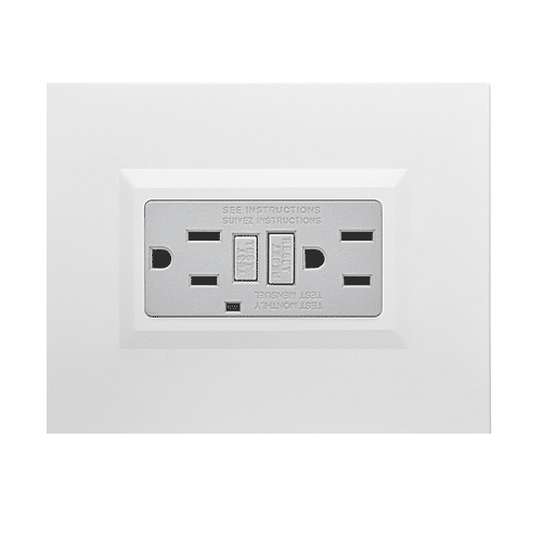 Toma Plura Doble Gfci 15A Blanco