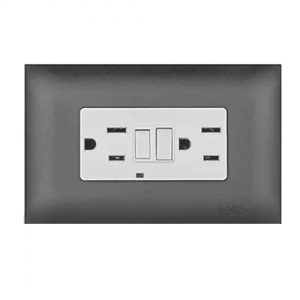 Toma Premium Doble Gfci 15A Negro