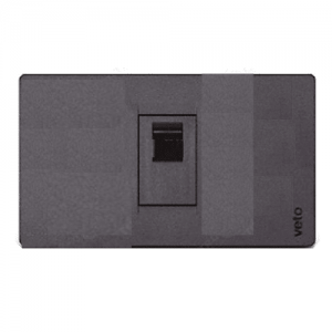 Jack Premium Telefono Rj14 Sencillo Negro