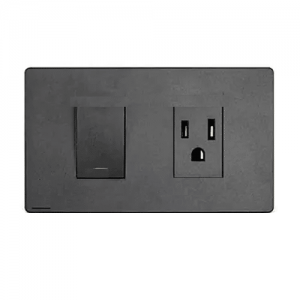 Interruptor Premium + Tomacorriente Negro