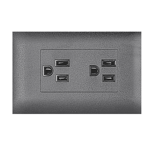 Toma Premium Doble Negro