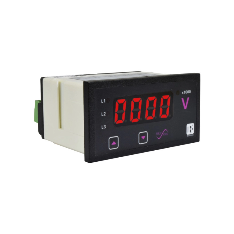 Voltímetro Escalizable Trifásico 100-500Vac 48X96Mm Cla 0.5