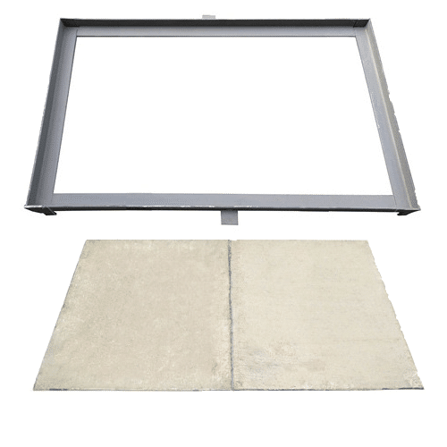 Juego Marco y Tapa (Fundida) Telefónica Doble 118x68Cm