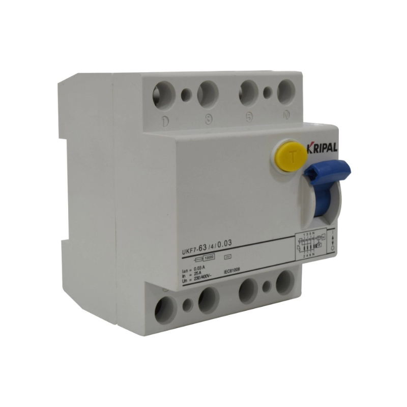 Breaker Diferencial Kripal 4x63a 230/400v, 30ma 10ka