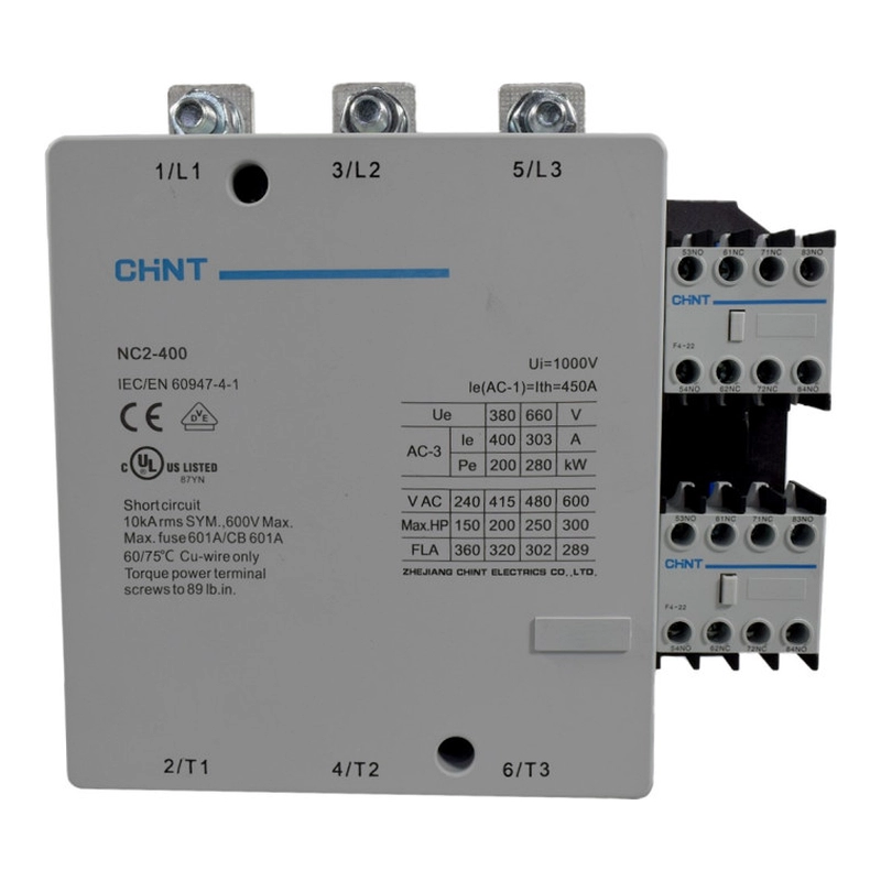 Contactor 400a ac3 220vac de 2Na+2Nc CHINT
